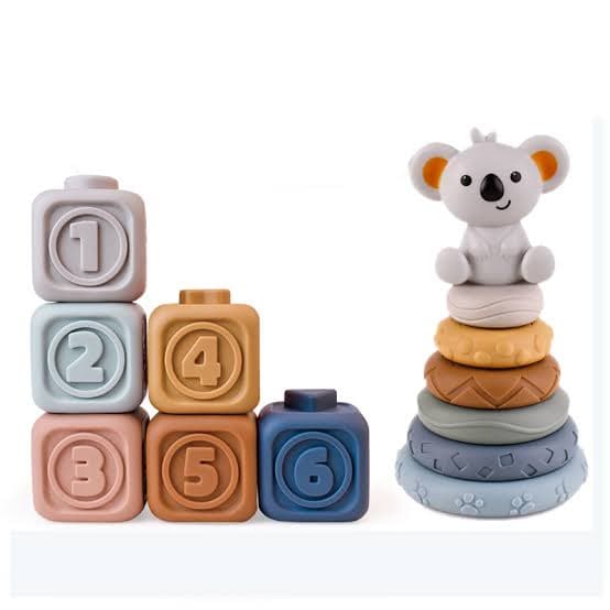 ست حلقه هوش و دست ورزی حیوانات سیلیکونی12 تکه کونیگ کیدز Konig Kids