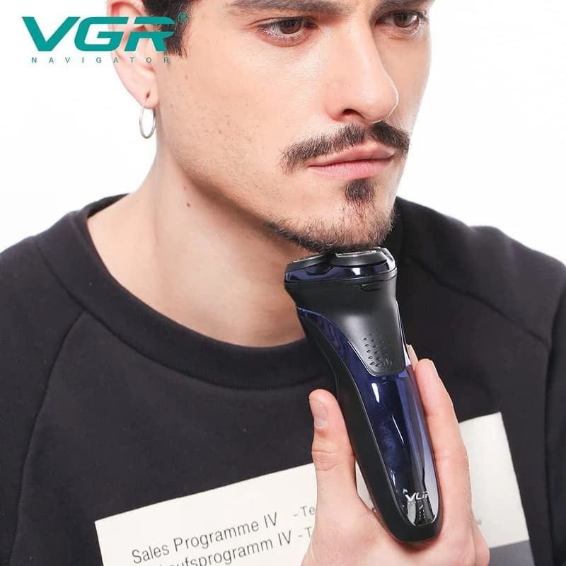 ماشین اصلاح صورت VGR V-306 | شیور چرخشی ضد آب با 90 دقیقه کارکرد — تصویر ۷