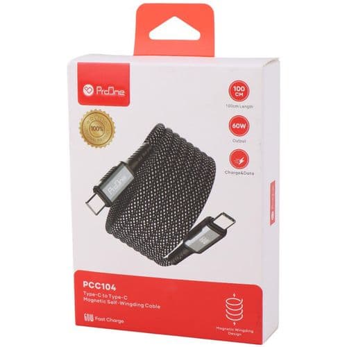 کابل فست شارژ و دیتا Type-C به Type-C پرووان مدل ProOne Orbit PCC104 60W طول 1 متر — تصویر ۱۱