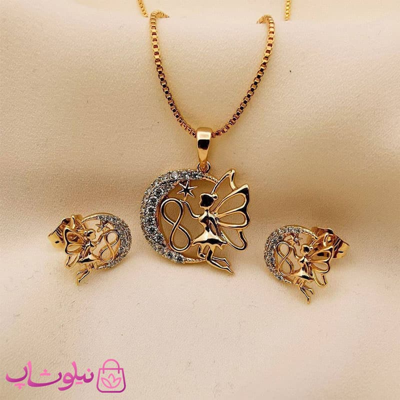 نیم ست زنانه ژوپینگ با طرح فرشته و بی نهایت کد 4244