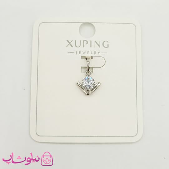 پلاک دخترانه کوچک ژوپینگ مدل فلش نقره ای کد 491