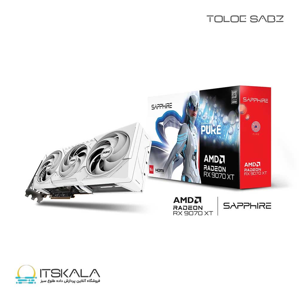 کارت گرافیک Sapphire مدل PURE AMD Radeon RX 9070 XT OC — تصویر ۲