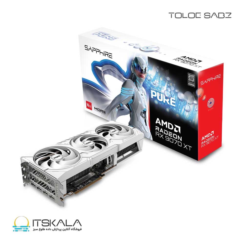 کارت گرافیک Sapphire مدل PURE AMD Radeon RX 9070 XT OC — تصویر ۳