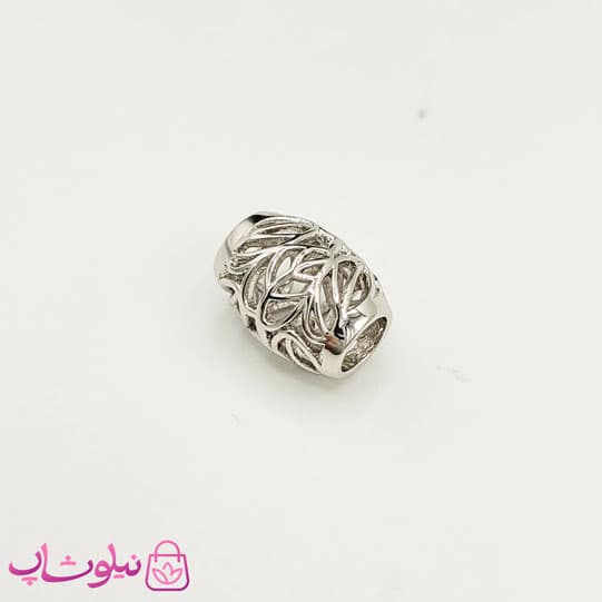 پلاک دخترانه ژوپینگ نقره ای رنگ کد 34 — تصویر ۲
