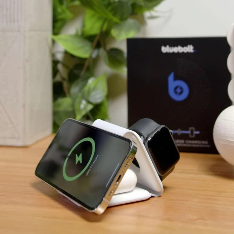 شارژر بی سیم مدل 3in1 magnetic wireless charger — تصویر ۸
