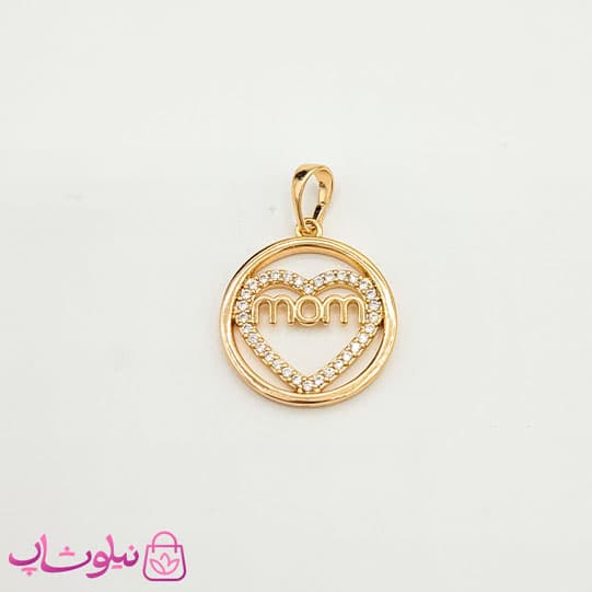 پلاک دخترانه ژوپینگ قلبی مدل مادر mom کد 791