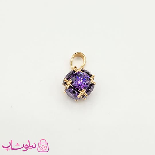 پلاک دخترانه ژوپینگ مدل توپ بنفش کد 891 — تصویر ۲
