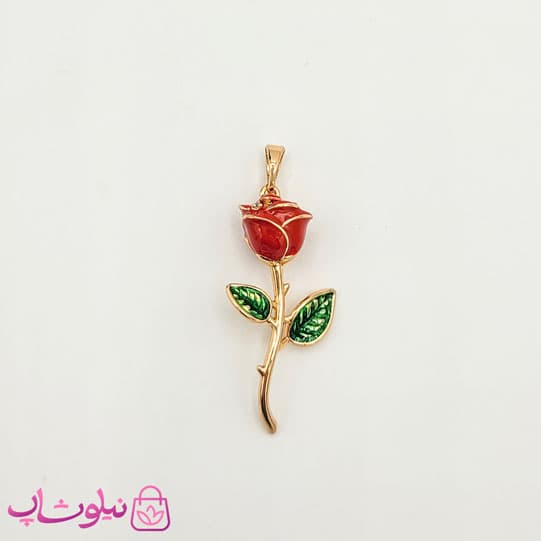 پلاک دخترانه ژوپینگ مدل گل رز کد 4791