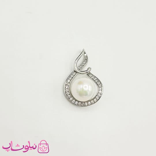 پلاک زنانه ژوپینگ طرح مروارید سفید کد 1891