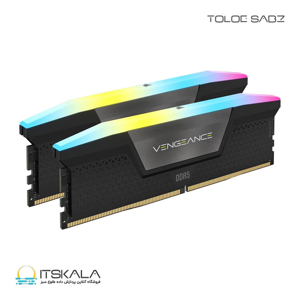 رم دسکتاپ دو کاناله کورسیر مدل VENGEANCE RGB 32GB (2x16GB) DDR5 DRAM 7000MHz CL40