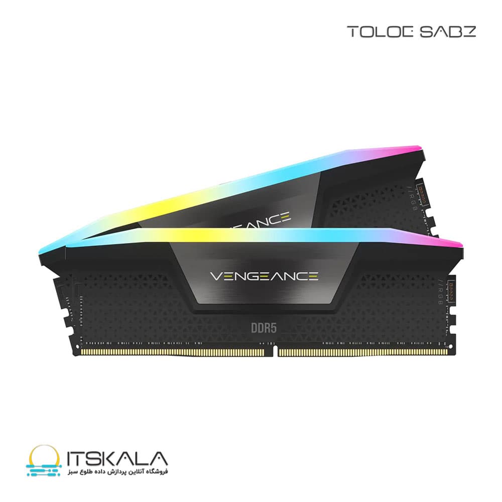 رم دسکتاپ دو کاناله کورسیر مدل VENGEANCE RGB 32GB (2x16GB) DDR5 DRAM 7000MHz CL40 — تصویر ۲