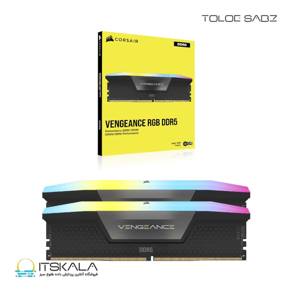 رم دسکتاپ دو کاناله کورسیر مدل VENGEANCE RGB 32GB (2x16GB) DDR5 DRAM 7000MHz CL40 — تصویر ۵