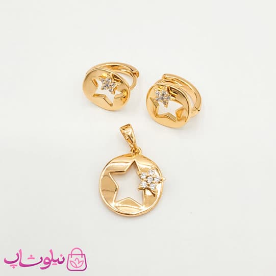 نیم ست زنانه ژوپینگ طرح ستاره طلایی کد 1491 — تصویر ۲