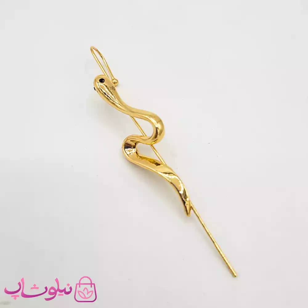 گوشواره زنانه کراس طرح مار — تصویر ۲