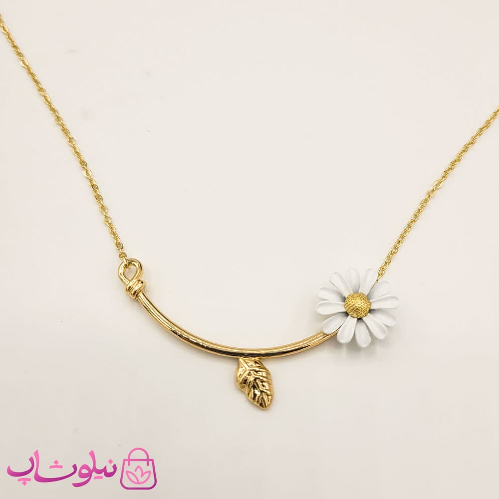 گردنبند زنانه طرح گل بابونه — تصویر ۲