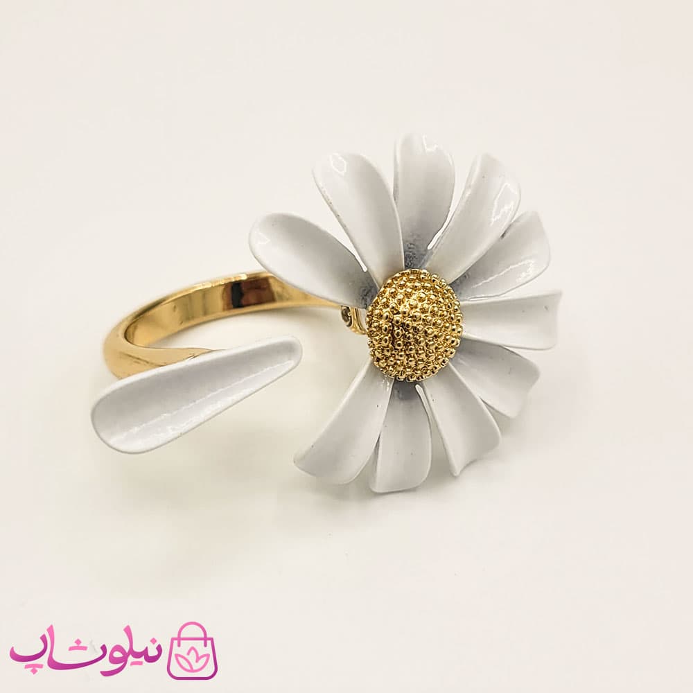 انگشتر زنانه طرح گل بابونه