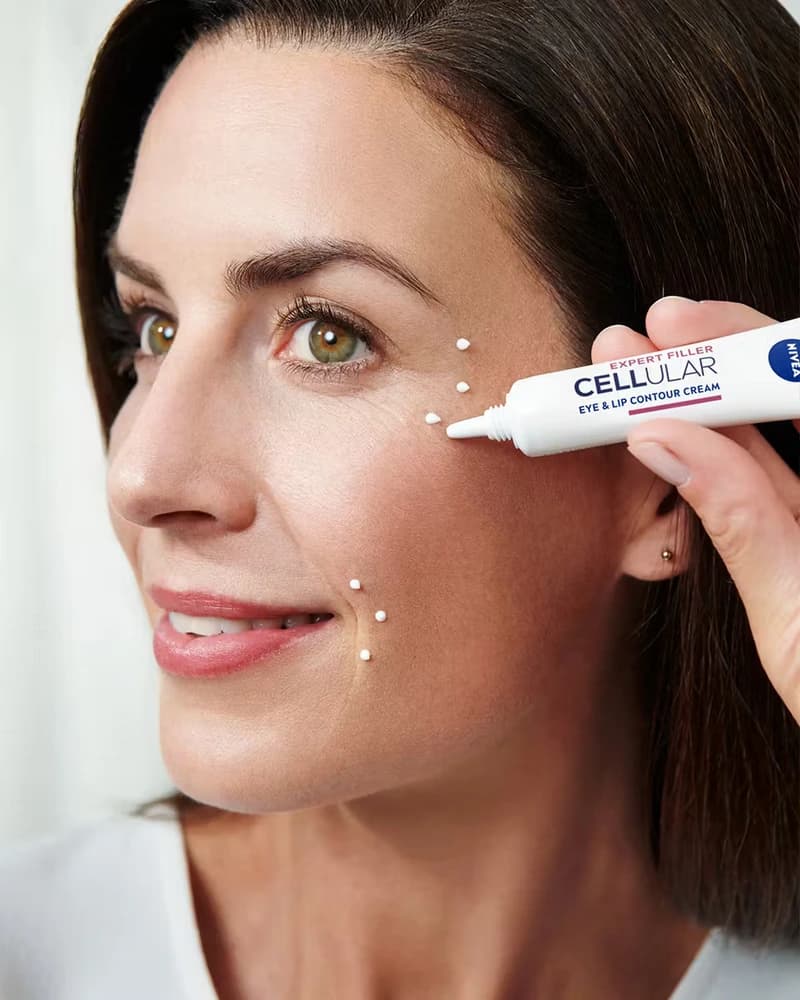 کرم ضد چروک و سفت کننده دور چشم و لب نیوا مدل CELLULAR اصل آلمان — تصویر ۳
