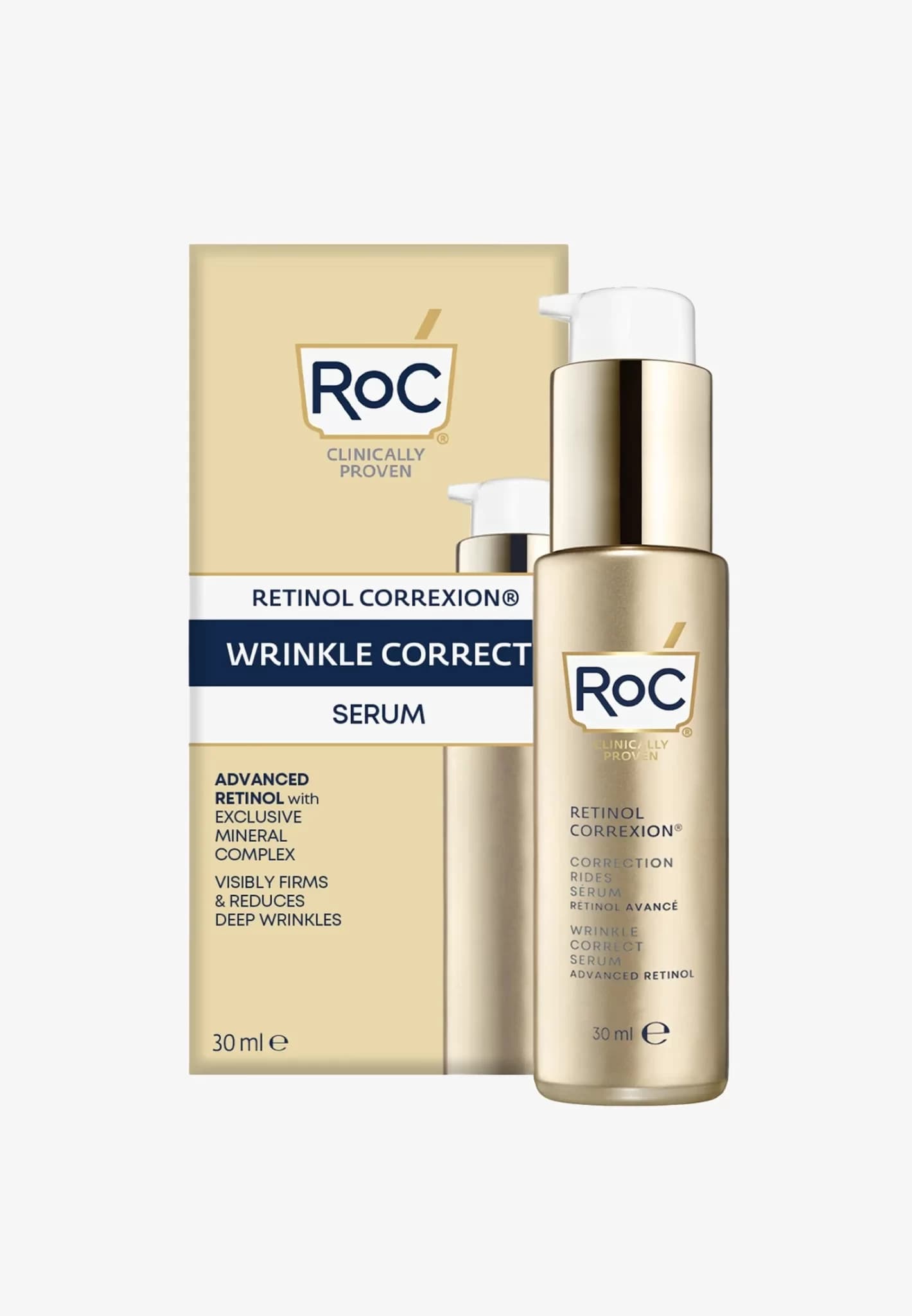 سرم رتینول ضد چروک ROC ساخت آمریکا مدل WRINKLE CORRECT — تصویر ۲