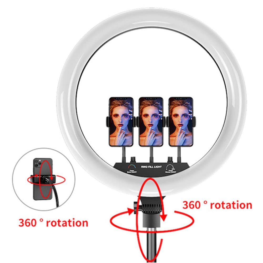 رینگ لایت (۴۵ سانتی متر ۶۵ وات) MJ18 RGB Ring Light + سه پایه — تصویر ۳