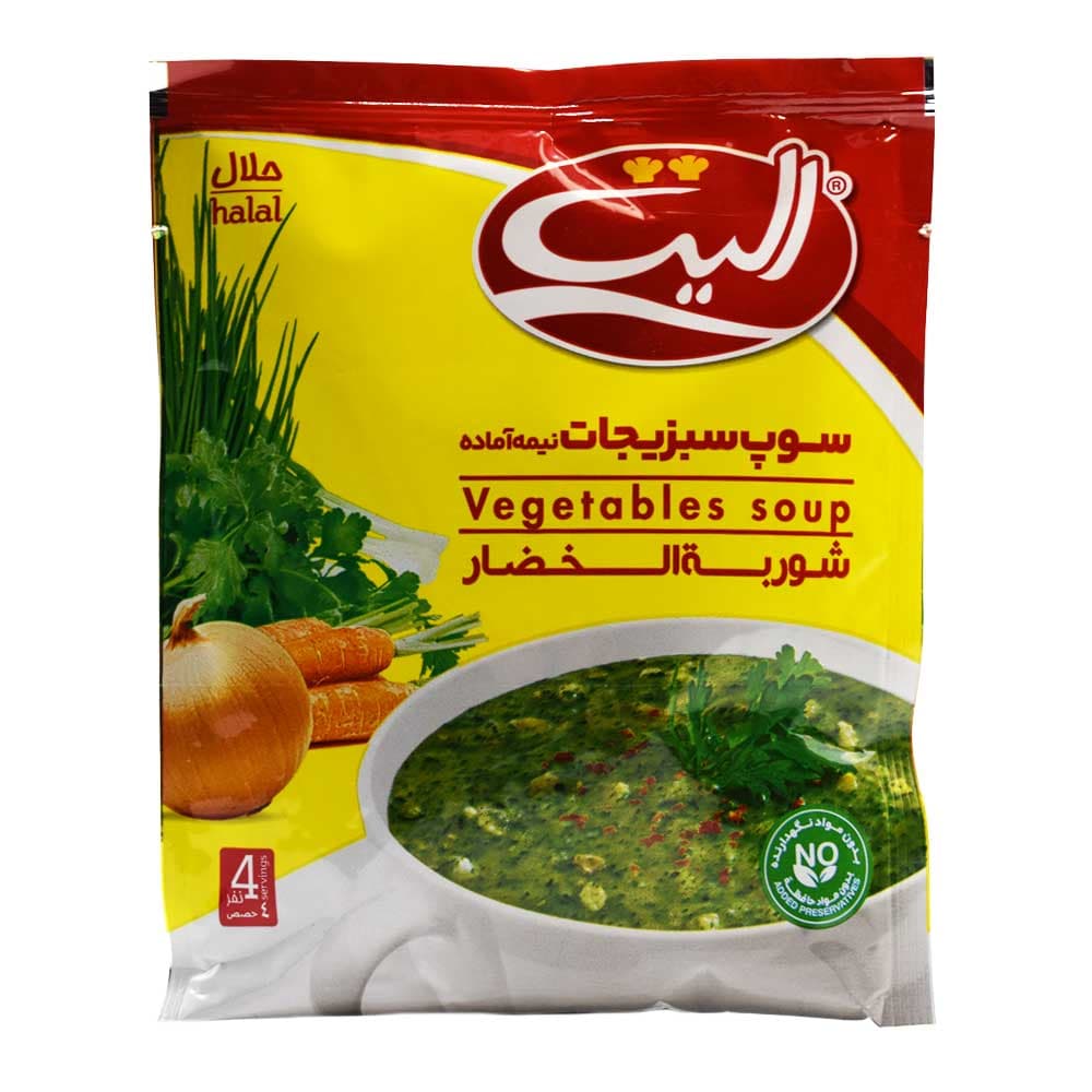 سوپ سبزیجات نیمه آماده الیت ELITE وزن 75 گرم — تصویر ۲