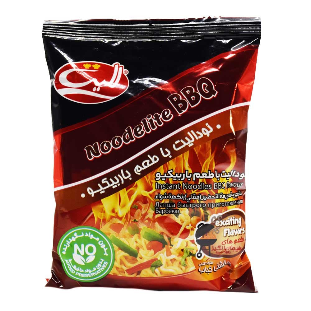 نودل فوری نودالیت NOODELITE با طعم باربیکیو وزن 75 گرم