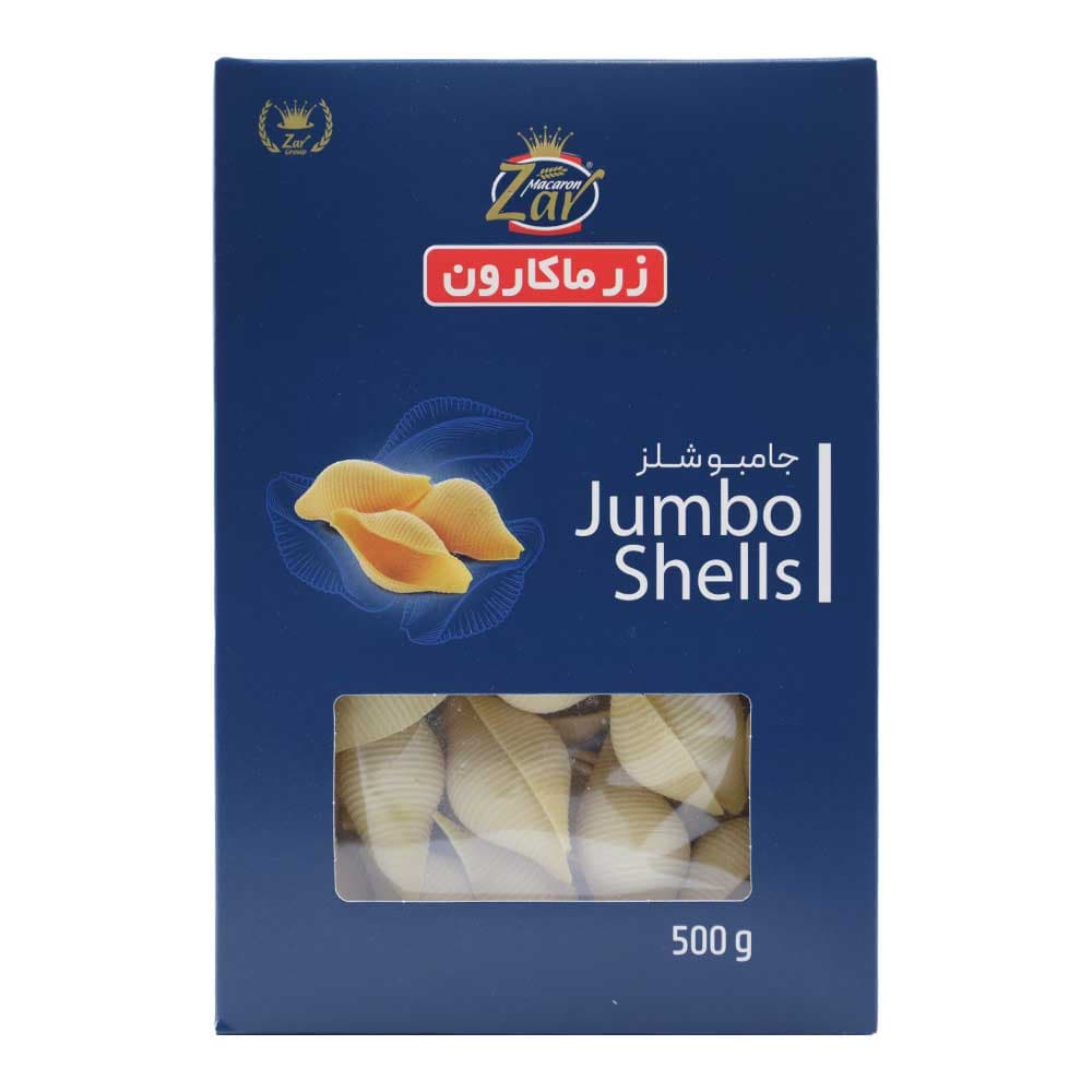جامبو شلز زر ماکارون ZAR MAKARON وزن 500 گرم