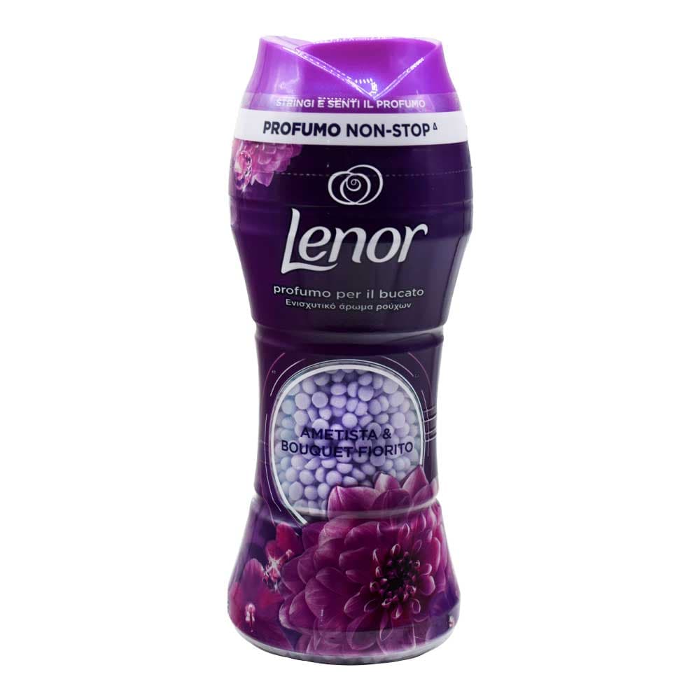 خوشبو کننده لباس لنور LENOR اصل انگلستان رایحه گل آمیتیس وزن 210 گرم