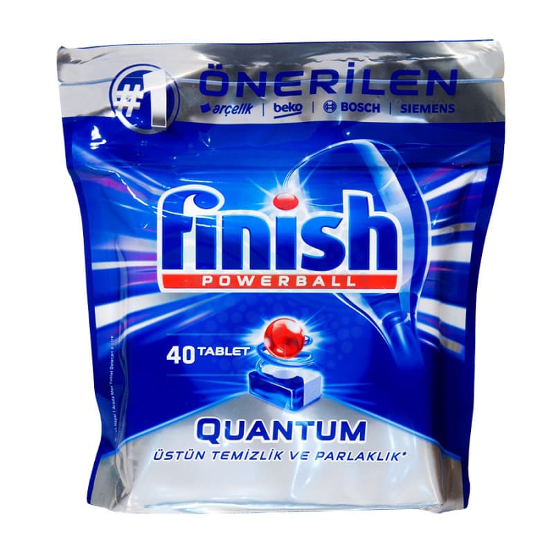 قرص ظرفشویی Finish فینیش مدل Quantum بسته 40 عددی — تصویر ۲