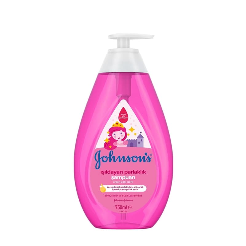 شامپو بچه جانسون Johnsons براق کننده مو حاوی عصاره آرگان حجم 750 میلی لیتر