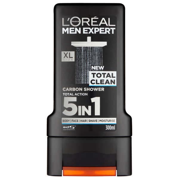 شامپو سر و بدن لورآل loreal مدل TOTAL CLEAN حجم 300 میلی لیتر