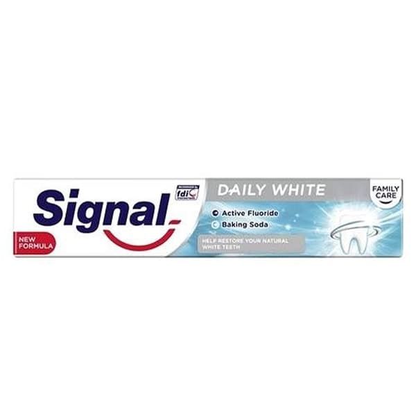 خمیر دندان سیگنال مدل Daily white (دیلی وایت) Signal حجم 75 میلی گرم