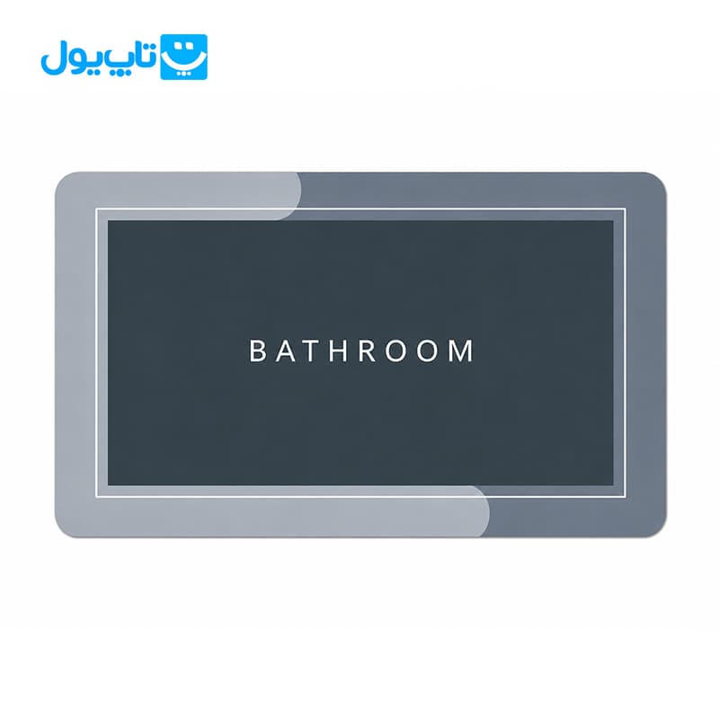 پادری سیلیکونی ترک مستطیلی طرح Bath Room ابعاد 50*80
