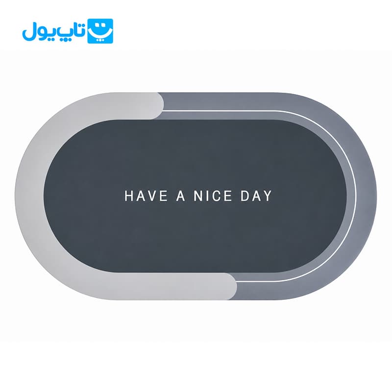 پادری سیلیکونی ترک بیضی طرح Have a nice day ابعاد 50*80 — تصویر ۶