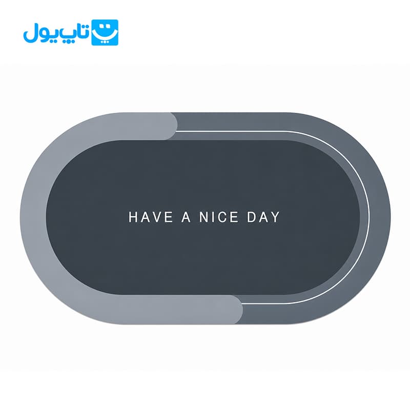 پادری سیلیکونی ترک بیضی طرح Have a nice day ابعاد 50*80 — تصویر ۲