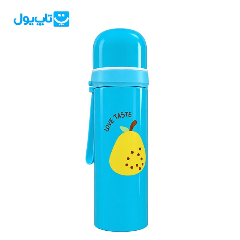 فلاسک استیل دو جداره گرم و سرد طرح میوه Love Taste بند سیلیکونی حجم 500 میلی‌لیتر — تصویر ۶