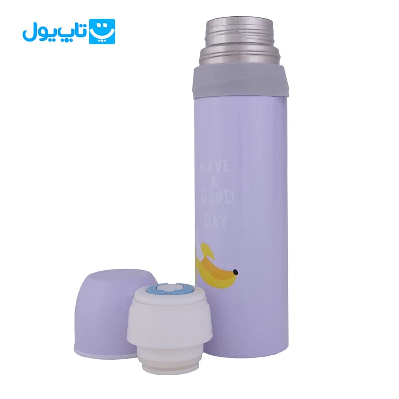 فلاسک استیل دو جداره گرم و سرد طرح میوه Have a Good Day بند سیلیکونی حجم 500 میلی‌لیتر — تصویر ۱۱