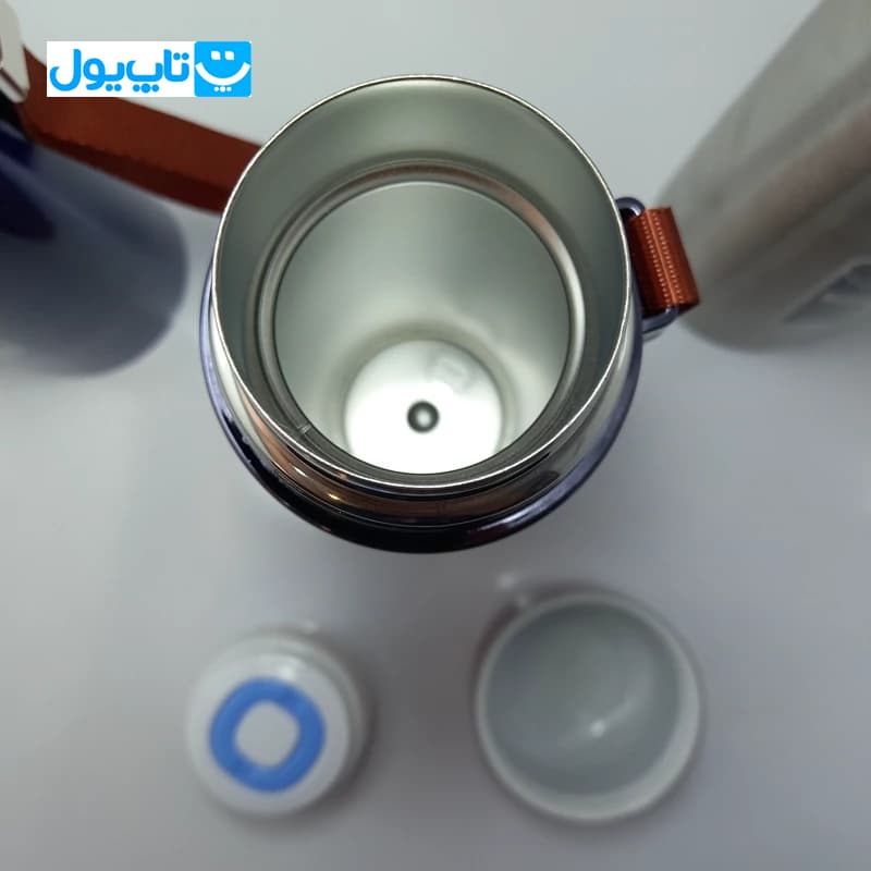 فلاسک استیل دو جداره گرم و سرد رنگ قرمز حجم 500 میلی‌لیتر — تصویر ۱۰