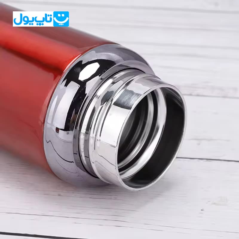 فلاسک دو جداره گرم و سرد وکیوم کاپ Vacuum Cup استیل 316 رنگ قرمز حجم 800 میلیلیتر — تصویر ۵