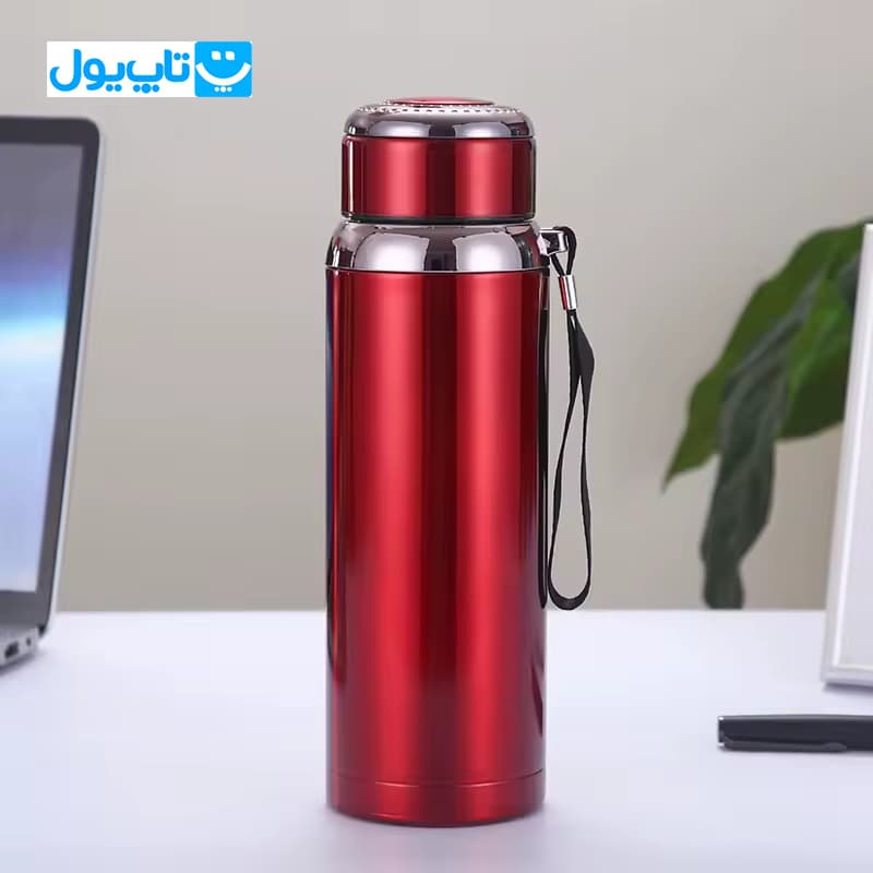 فلاسک دو جداره گرم و سرد وکیوم کاپ Vacuum Cup استیل 316 رنگ قرمز حجم 800 میلیلیتر — تصویر ۶