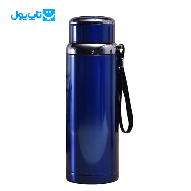 فلاسک دو جداره گرم و سرد وکیوم کاپ Vacuum Cup استیل 316 رنگ آبی حجم ۸۰۰ میلی‌لیتر