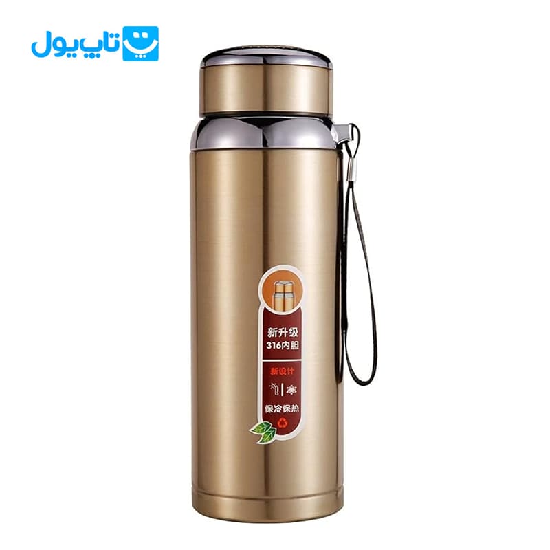 فلاسک استیل دو جداره گرم و سرد وکیوم کاپ Vacuum Cup استیل 316 رنگ بژ حجم 800 میلیلیتر — تصویر ۲