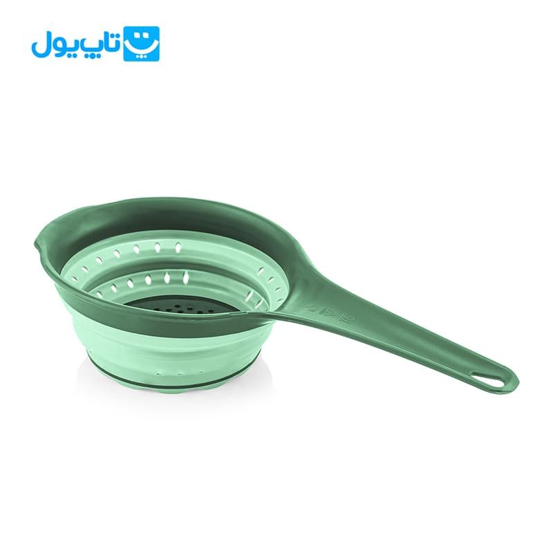 سبد آبکش تاشو سیلیکونی دستهدار کیو لوکس Qlux ترکیه ظرفیت ۱۵۰۰ میلیلیتر — تصویر ۴