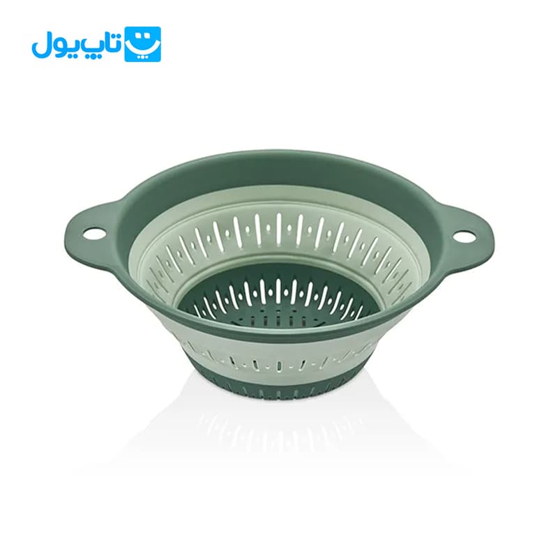 سبد آبکش سیلیکونی تاشو کیو لوکس Qlux ساخت ترکیه سایز ۲۷ ظرفیت ۱۸۰۰ میلی‌لیتر