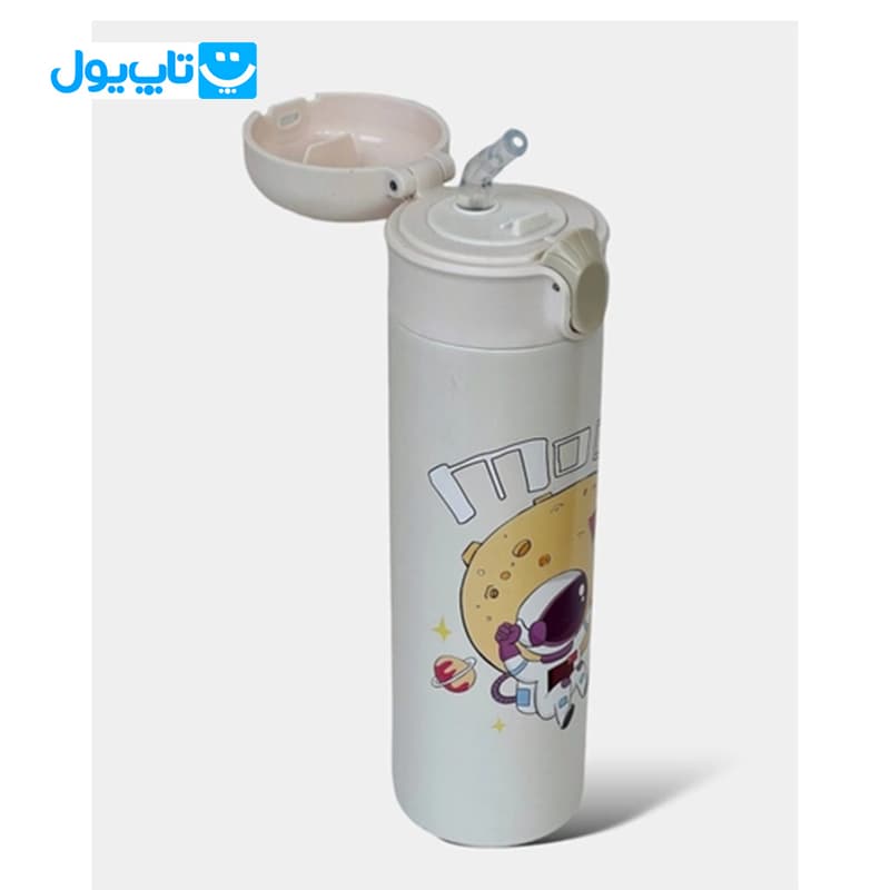فلاسک کودک نی دار جی بی جی JBG طرح Moon مدل Thermos Cup استیل 304 ظرفیت 400 میلی‌لیتر — تصویر ۷