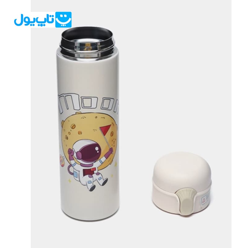 فلاسک کودک نی دار جی بی جی JBG طرح Moon مدل Thermos Cup استیل 304 ظرفیت 400 میلی‌لیتر — تصویر ۸