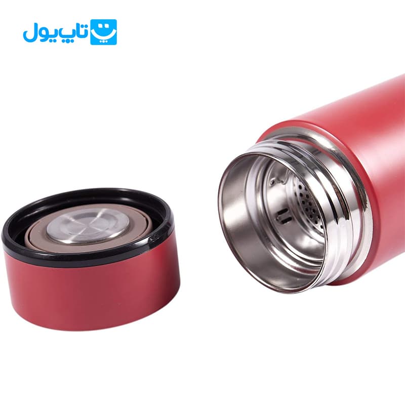 فلاسک استیل لایف Life مدل Vacuum Cup وکیوم استیل ۳۰۴ مات رنگ قرمز ظرفیت 500 میلی‌لیتر — تصویر ۶