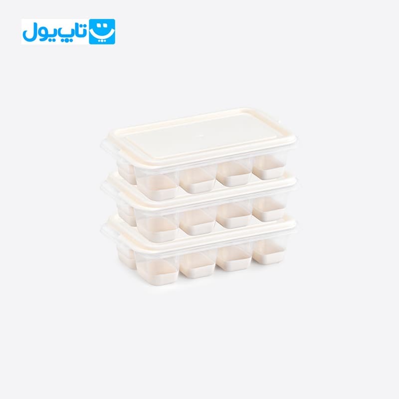 قالب یخ سیلیکونی دونیا پلاستیک Dunya plastik ترکیه مدل ۸ خانه مکعبی بسته سه عددی — تصویر ۱۲