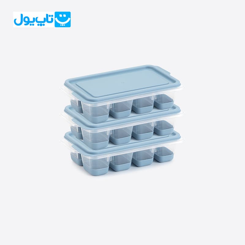 قالب یخ سیلیکونی دونیا پلاستیک Dunya plastik ترکیه مدل ۸ خانه مکعبی بسته سه عددی — تصویر ۵