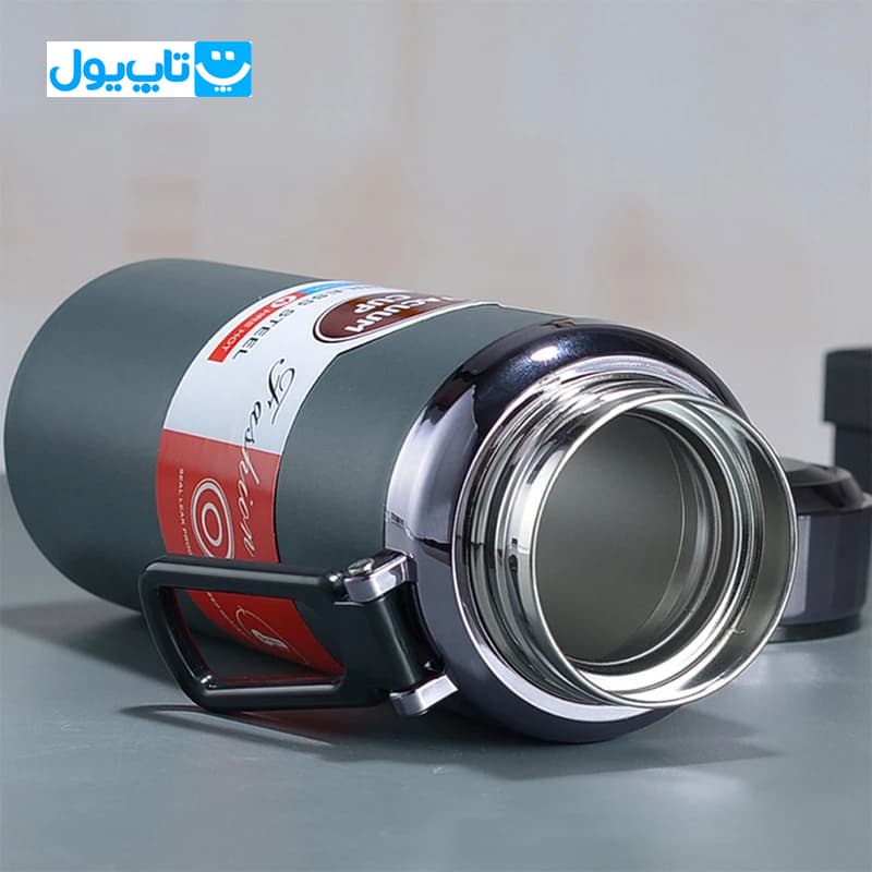 فلاسک استیل وکیوم کاپ Vacuum Cup سرد و گرم رنگ سبز اسپرت مدل در الماسی حجم 800 میلیلیتر — تصویر ۷