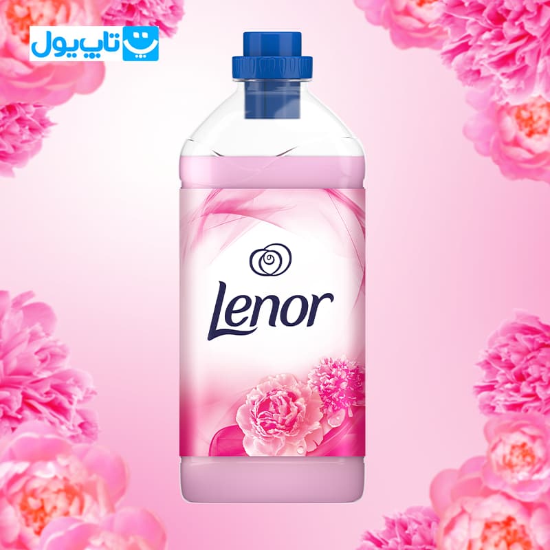 مایع نرم کننده و خوشبو کننده لنور lenor با رایحه شکوفه صورتی حجم 1820 میلی لیتر — تصویر ۳